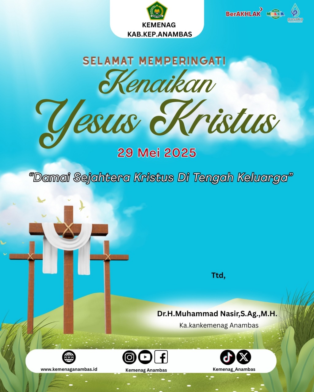 Selamat memperingati Kenaikan Yesus Kristus  29 Mei 2025